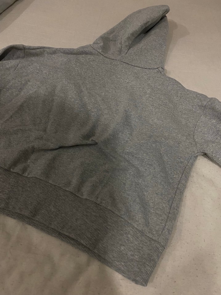 Gri Kapüşonlu Kadın Sweatshirt - Görsel 2