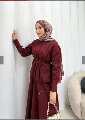 Diğer Bordo Kadın Etekli Takım