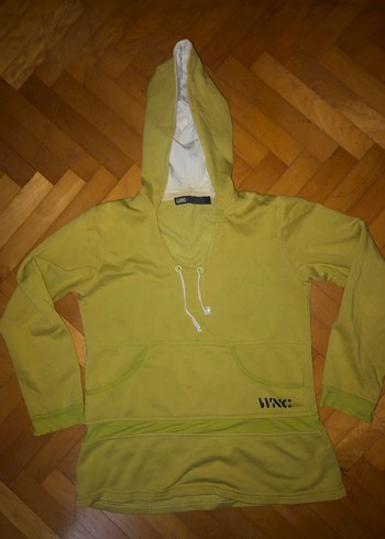 Diğer Kadın Yeşil Kapüşonlu Rahat Sweatshirt