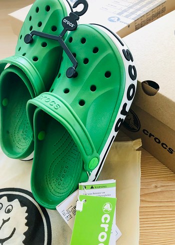 Crocs Crocs Yeşil Street Wear Terlik Velcro