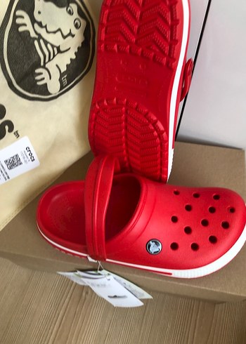 39 Beden kırmızı Renk Crocs Kırmızı Renkli Velcro Terlik
