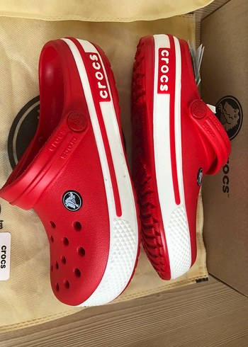 Crocs Kırmızı Renkli Velcro Terlik