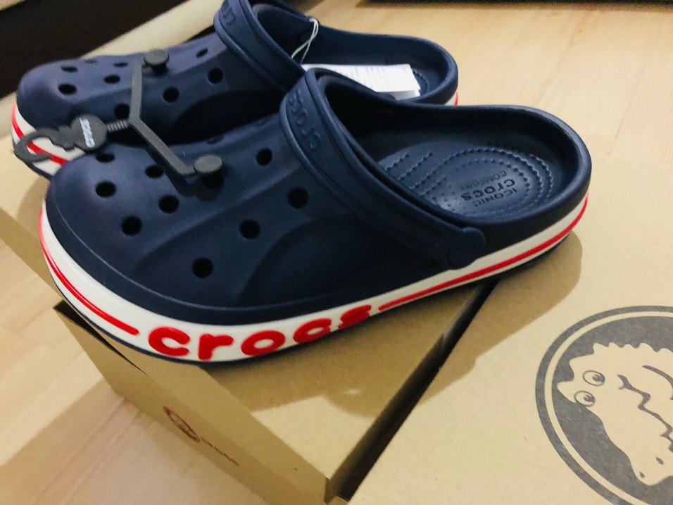 Erkek Lacivert Crocs Kaydırmaz Sandalet - Görsel 4