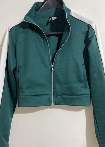 Fermuarlı Yeşil Uzun Kollu Kadın Ceket H&M