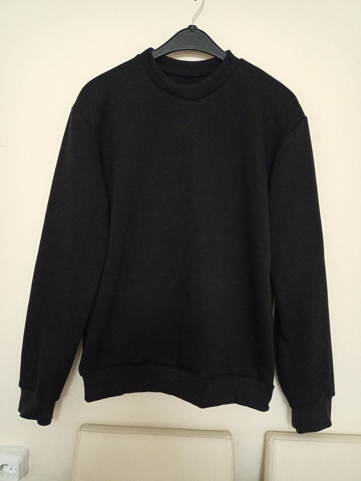 Siyah Kadın Basic Sweatshirt - Görsel 2