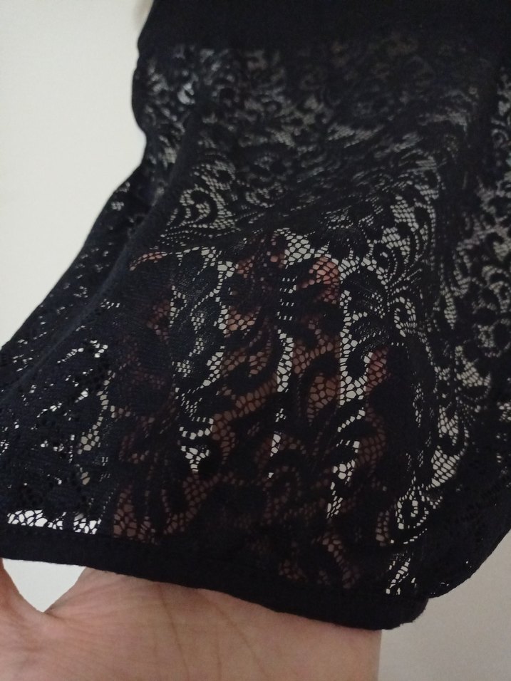 yazılı  ve tüllü kız tişört - Görsel 3