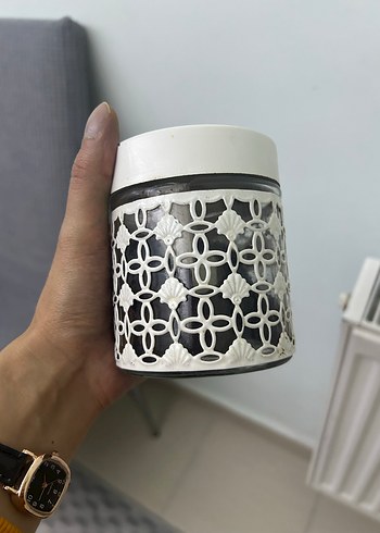 Beyaz Kapaklı Desenli Mutfak Kavanoz Seti - Görsel 2