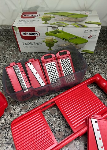 Wenken Renkli Plastik Mutfak Rende Seti - Görsel 2