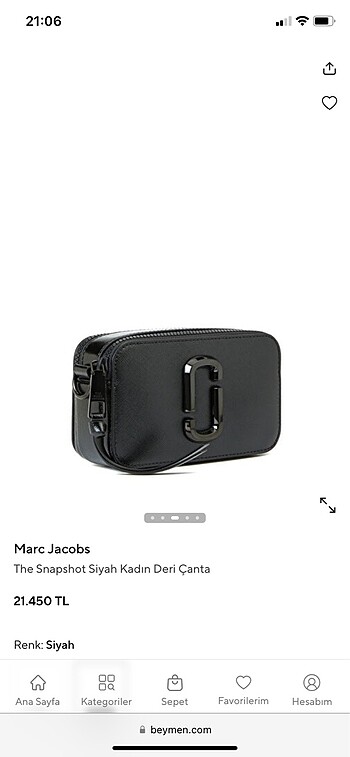 Beden siyah Renk Marc jacobs çanta