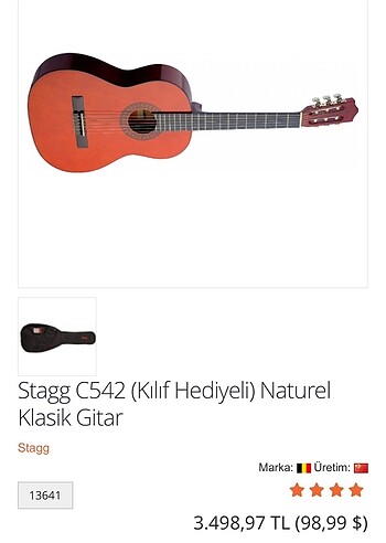 Klasik Gitar Stagg C542
