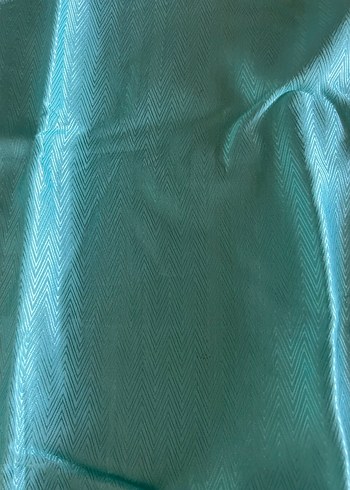 140-180 Parlak Turkuaz balıksırtı desen saten kumaş - Görsel 4
