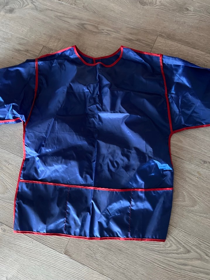 Koyu Mavi çocuk boyama Kollu Önlük - Görsel 2