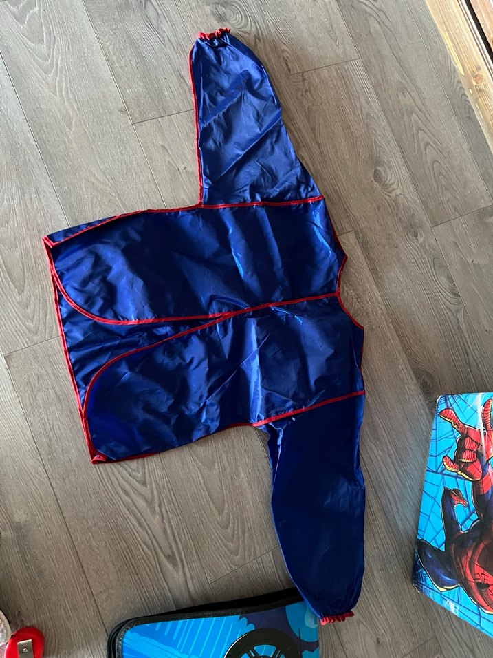 Koyu Mavi çocuk boyama Kollu Önlük - Görsel 3