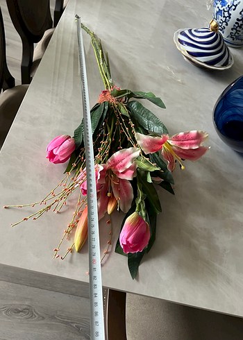 Pastel Pembe Yapay Çiçek Demeti - Görsel 7