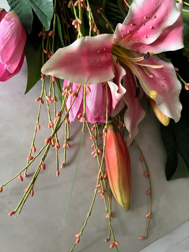 Pastel Pembe Yapay Çiçek Demeti - Görsel 5