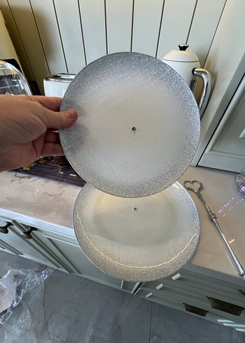 Gri Doku Desenli Cam iki katlı kurabiyelik - Görsel 3