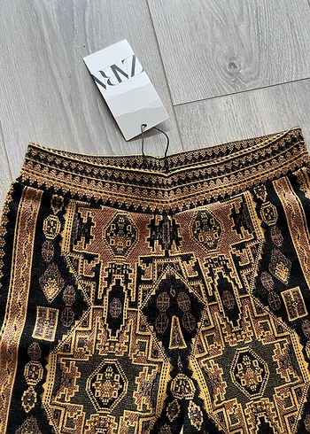Pek Zara triko pantolon, Desenli Bohem Örgü Kadın Pantolon - Görsel 3