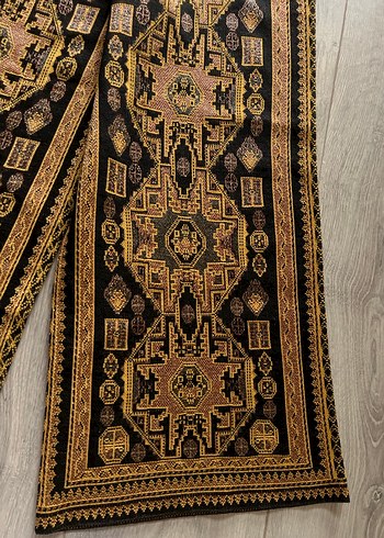 Pek Zara triko pantolon, Desenli Bohem Örgü Kadın Pantolon - Görsel 10