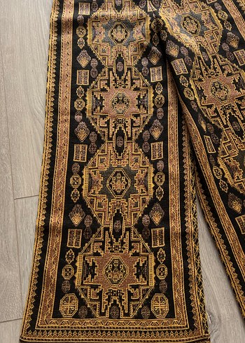 Pek Zara triko pantolon, Desenli Bohem Örgü Kadın Pantolon - Görsel 8