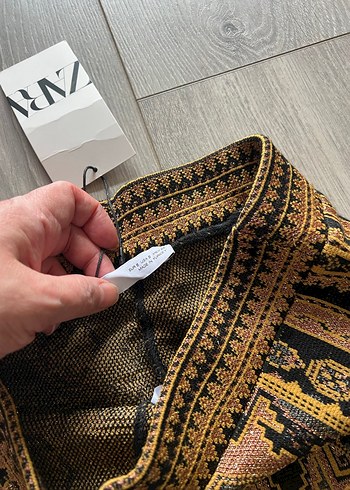 Pek Zara triko pantolon, Desenli Bohem Örgü Kadın Pantolon - Görsel 4
