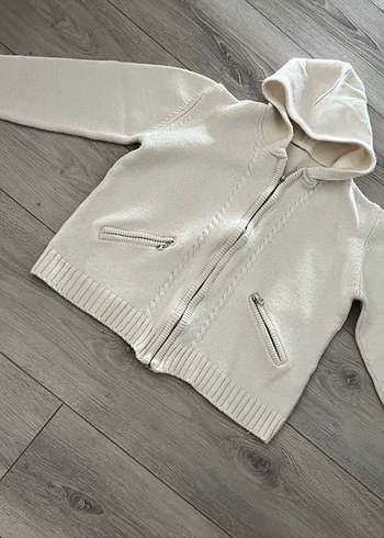 Coquette Kapüşonlu yünörgü  Triko Hırka - Görsel 2