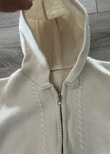 Coquette Kapüşonlu yünörgü  Triko Hırka - Görsel 7