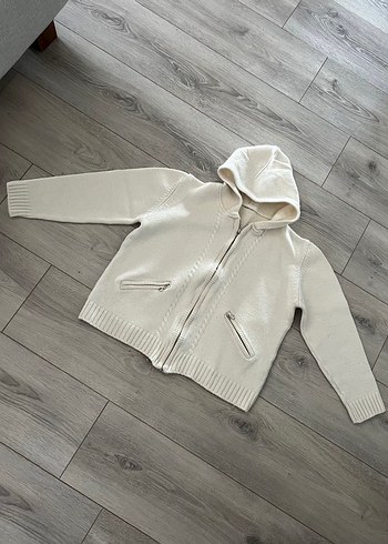 Coquette Kapüşonlu yünörgü  Triko Hırka - Görsel 8