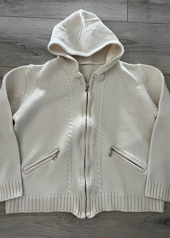 Coquette Kapüşonlu yünörgü  Triko Hırka - Görsel 3