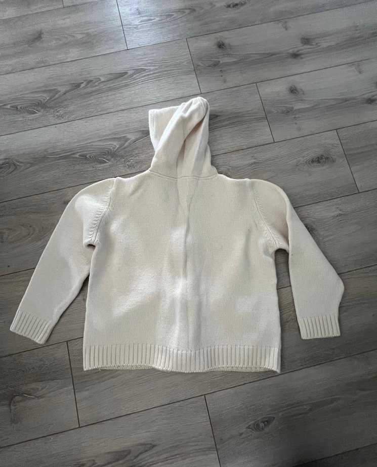 Coquette Kapüşonlu yünörgü  Triko Hırka - Görsel 4