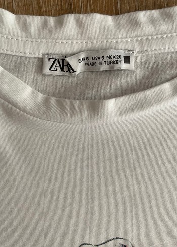 Beyaz Baskılı Kısa Kollu Salaş Tişört - Görsel 7