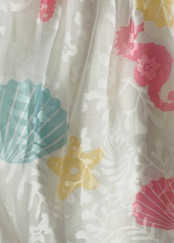 Kız Çocuk Transparan Deniz Desenli Elbise - Görsel 5