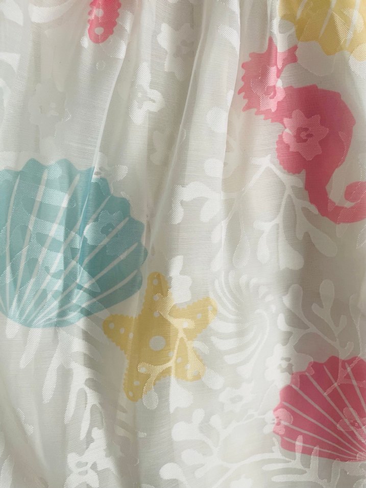 Kız Çocuk Transparan Deniz Desenli Elbise - Görsel 5
