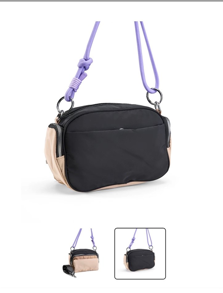 Bej Kadın Bel ve Çapraz Askılı Çanta - Görsel 2