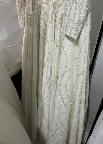 Uzun Kollu Prenses Gelinlik - Görsel 3