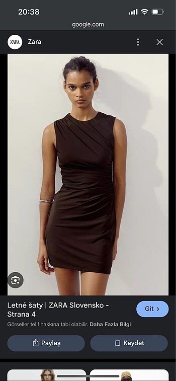ZARA ACI KAHVE XS MİNİ ELBİSE