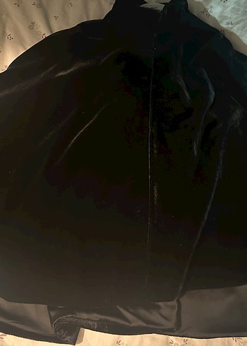 Zara Siyah Kadife Pelerin - Görsel 2