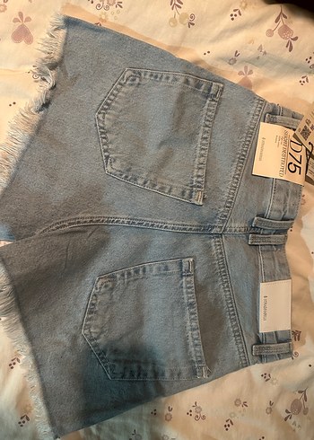 Stradivarius Parıltılı/Taşlı Kot Şort D75 - Görsel 2