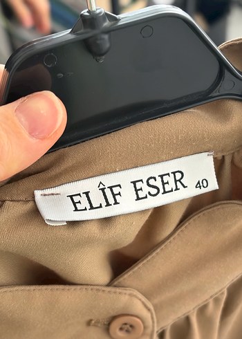 Bej Düğmeli Uzun Kollu Kadın Gömlek - Görsel 3