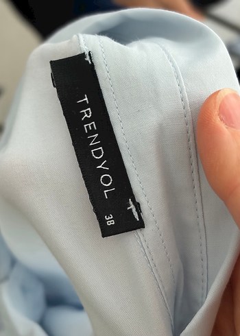 Açık mavi Kadın Gömlek, Düğmeli, Uzun Kollu - Görsel 3