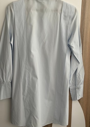 Açık mavi Kadın Gömlek, Düğmeli, Uzun Kollu - Görsel 2