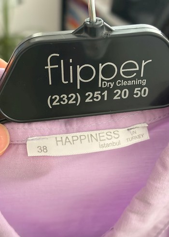 Mor Düğmeli Uzun Kollu Gömlek - Görsel 3