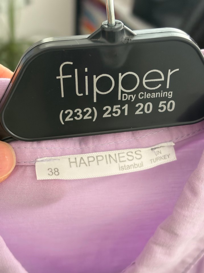 Mor Düğmeli Uzun Kollu Gömlek - Görsel 3