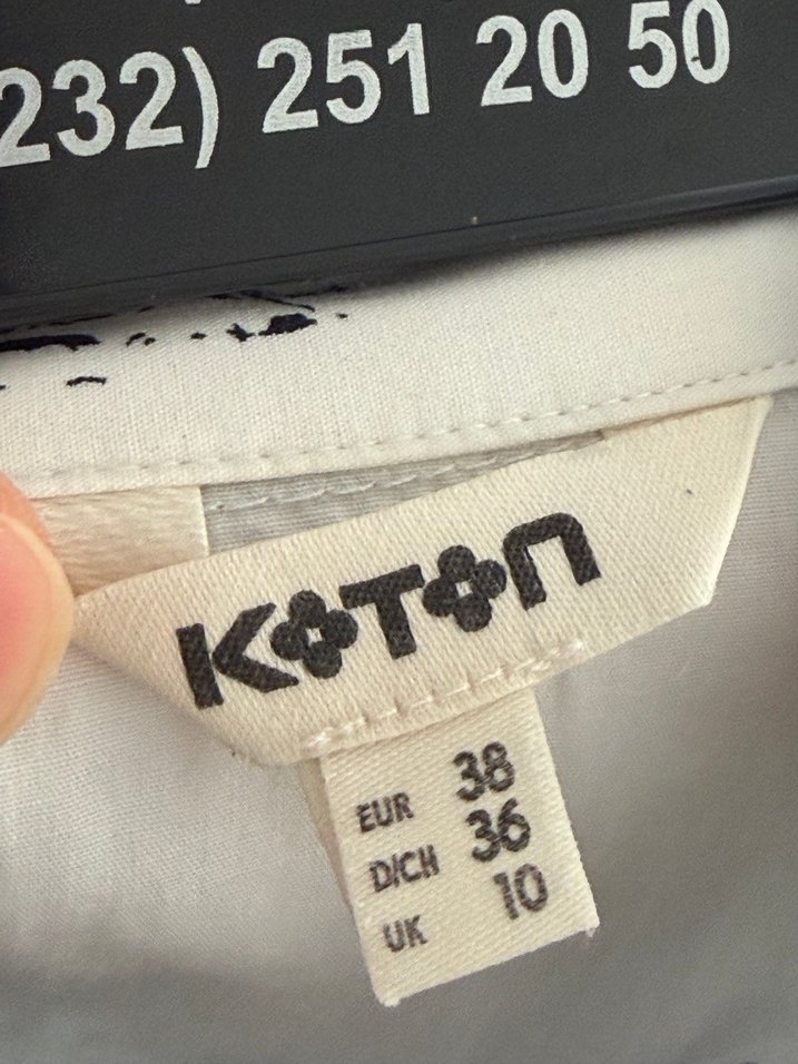 Siyah Beyaz Baskılı Uzun Gömlek - Görsel 3