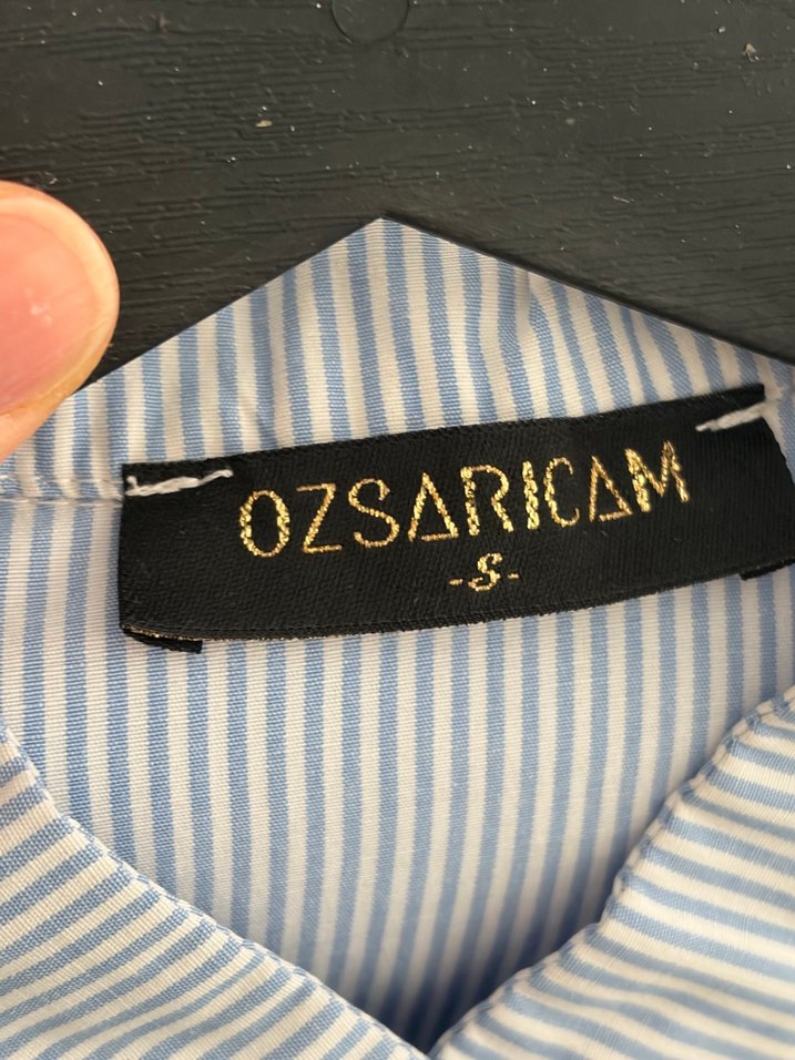 Öz Sarıçam markadır Düğmeli Uzun Kollu Pamuklu Kadın Gömlek - Görsel 3