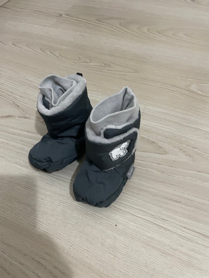 Gri Erkek Çocuk Sıcak Ev Terliği - Görsel 2