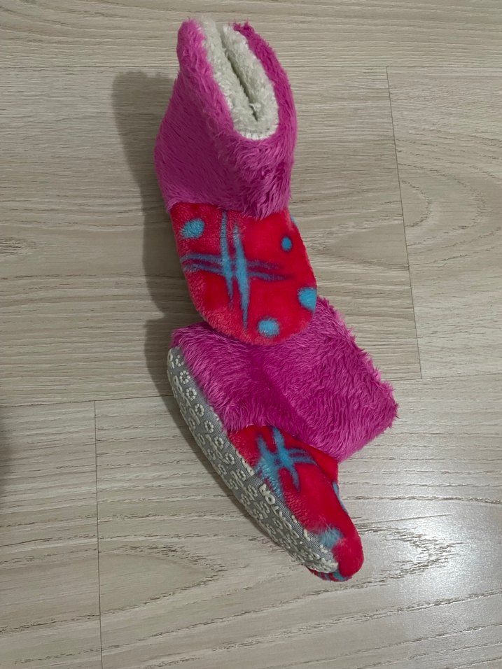 Kızlar için Renkli Peluş Ev Terliği - Görsel 2