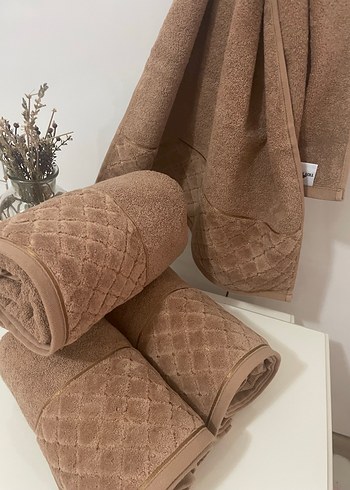 Modern Klasik Kahverengi Havlu - Görsel 6