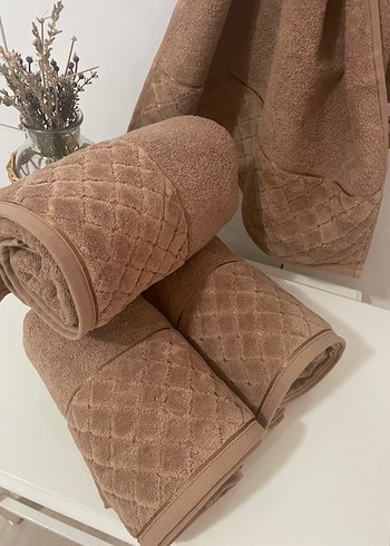 Modern Klasik Kahverengi Havlu - Görsel 8