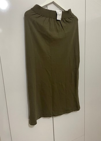 Kadın Haki Uzun triko  etek - Görsel 4