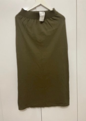 Kadın Haki Uzun triko  etek - Görsel 2